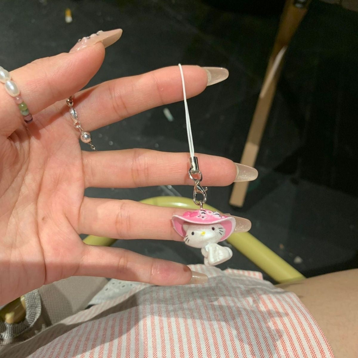 Hello kitty charm keychain