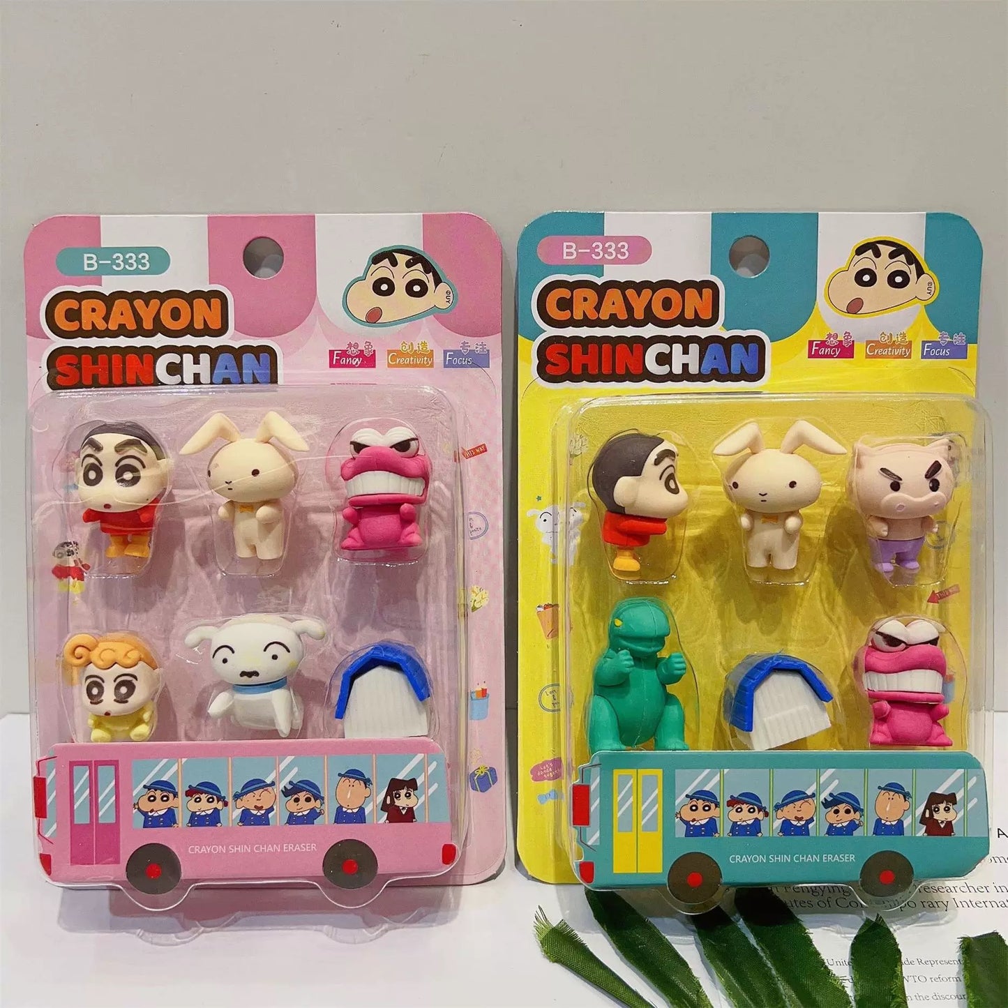 Shinchan eraser 6 pcs set