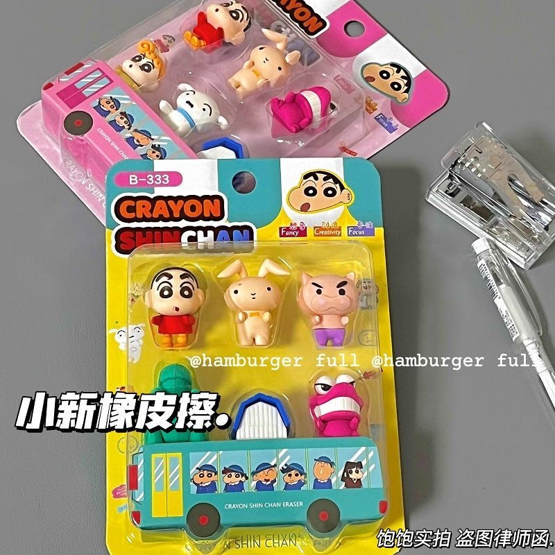 Shinchan eraser 6 pcs set