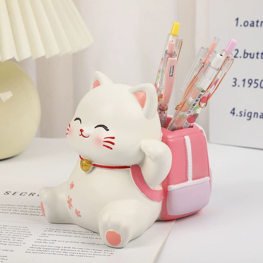 Lucky cat stationary box