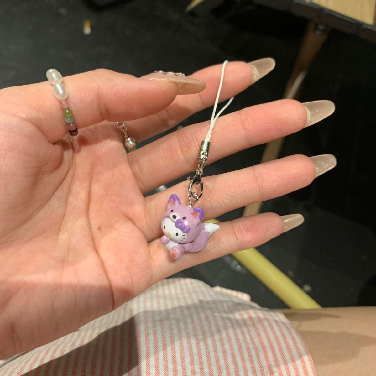 Hello kitty charm keychain