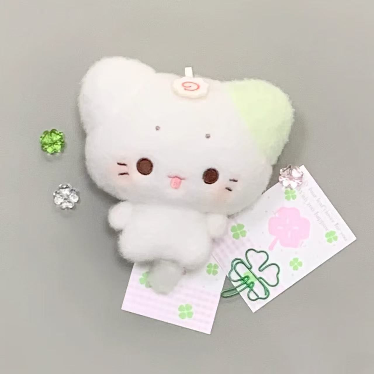 Japanese rabbit fish cake and leaf plushie