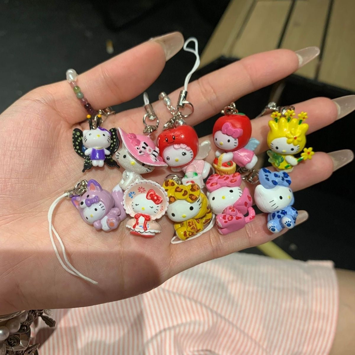 Hello kitty charm keychain