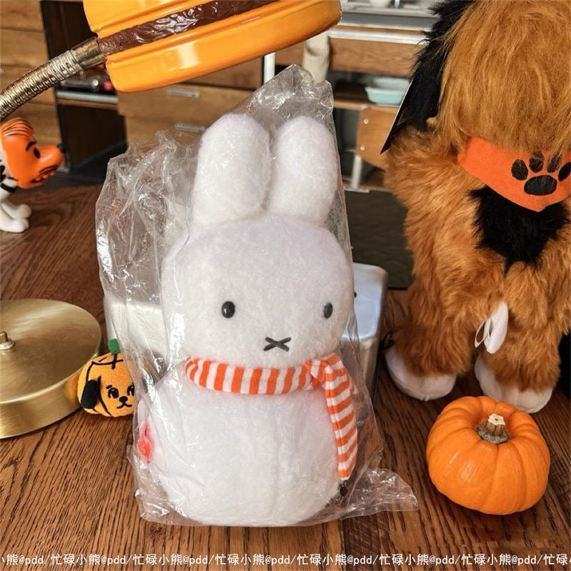 Miffy orange scarf plushie keyring
