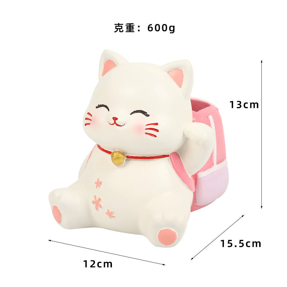 Lucky cat stationary box
