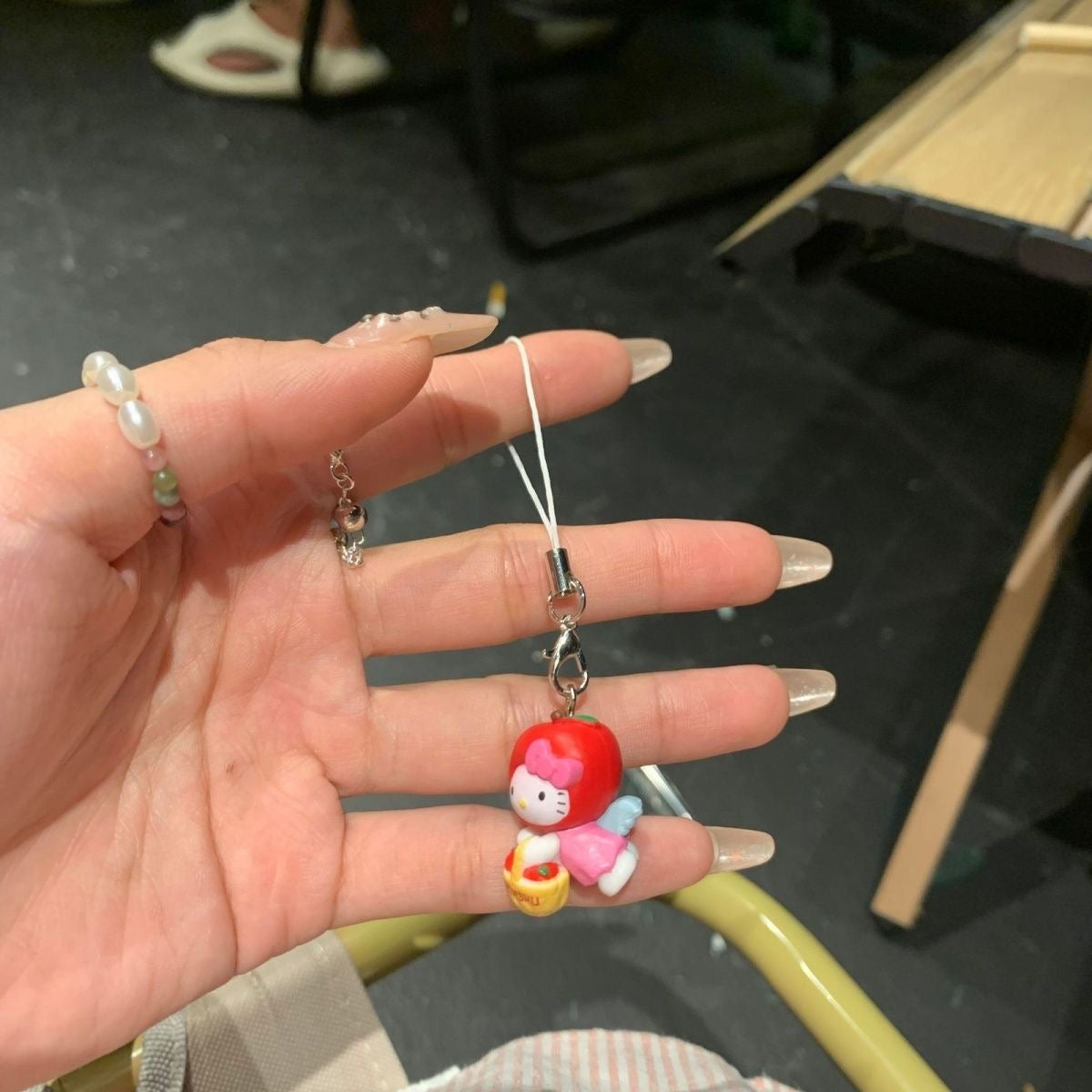 Hello kitty charm keychain
