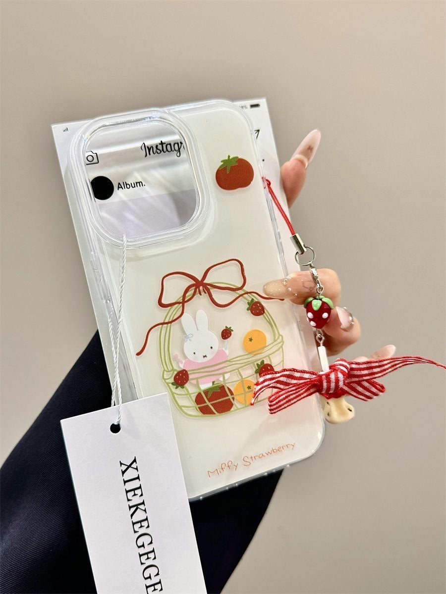 Strawberry Miffy iPhone case without charm