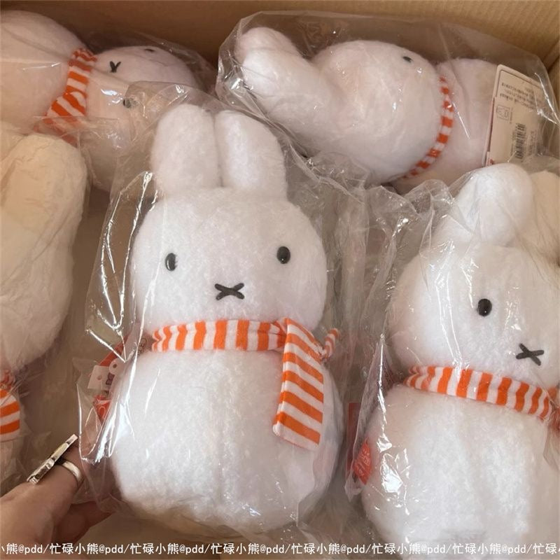 Miffy orange scarf plushie keyring