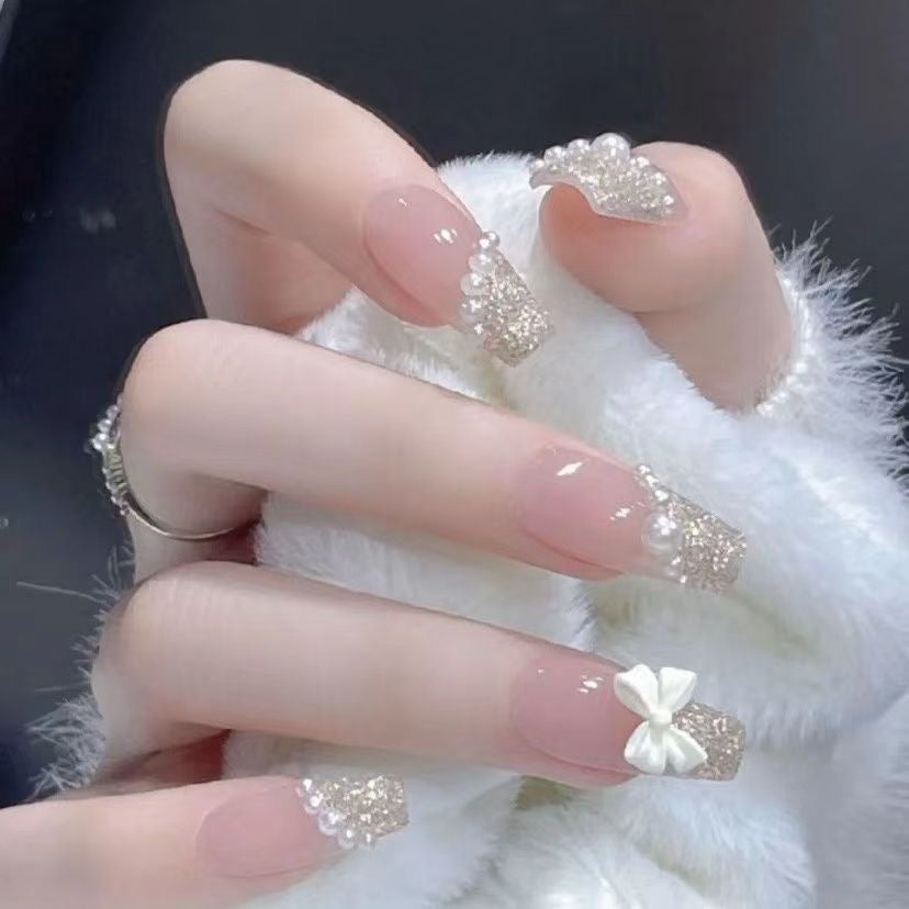 Bow nail extensions 24 pcs