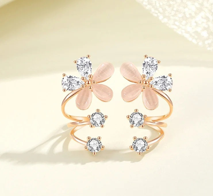 Flower Dimond earrings