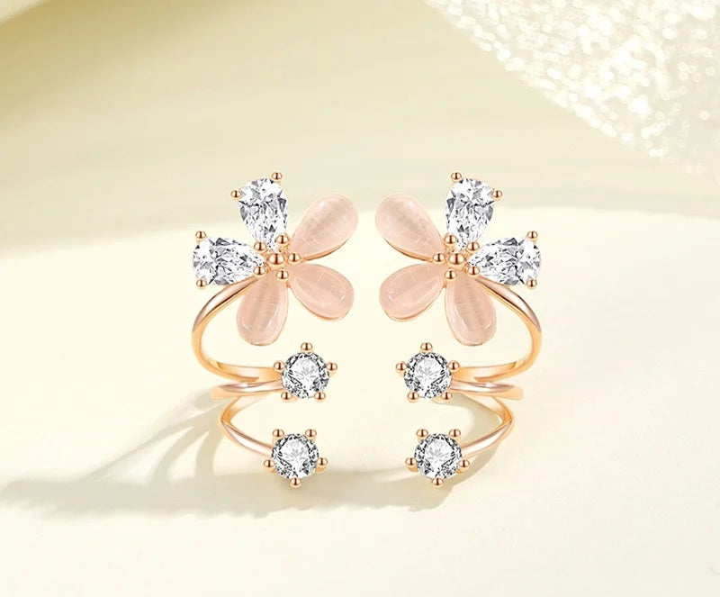 Flower Dimond earrings