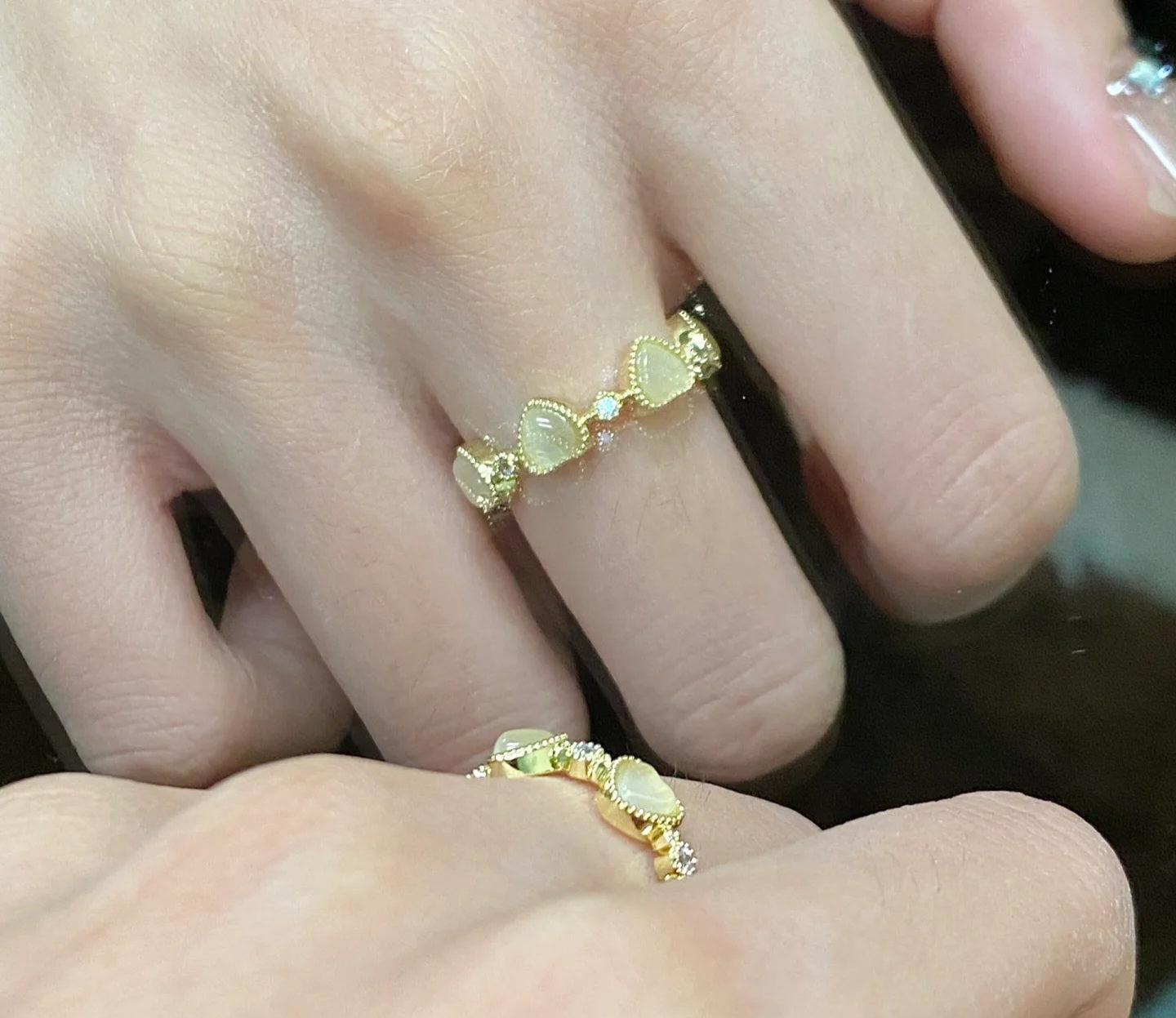 Little heart gold ring