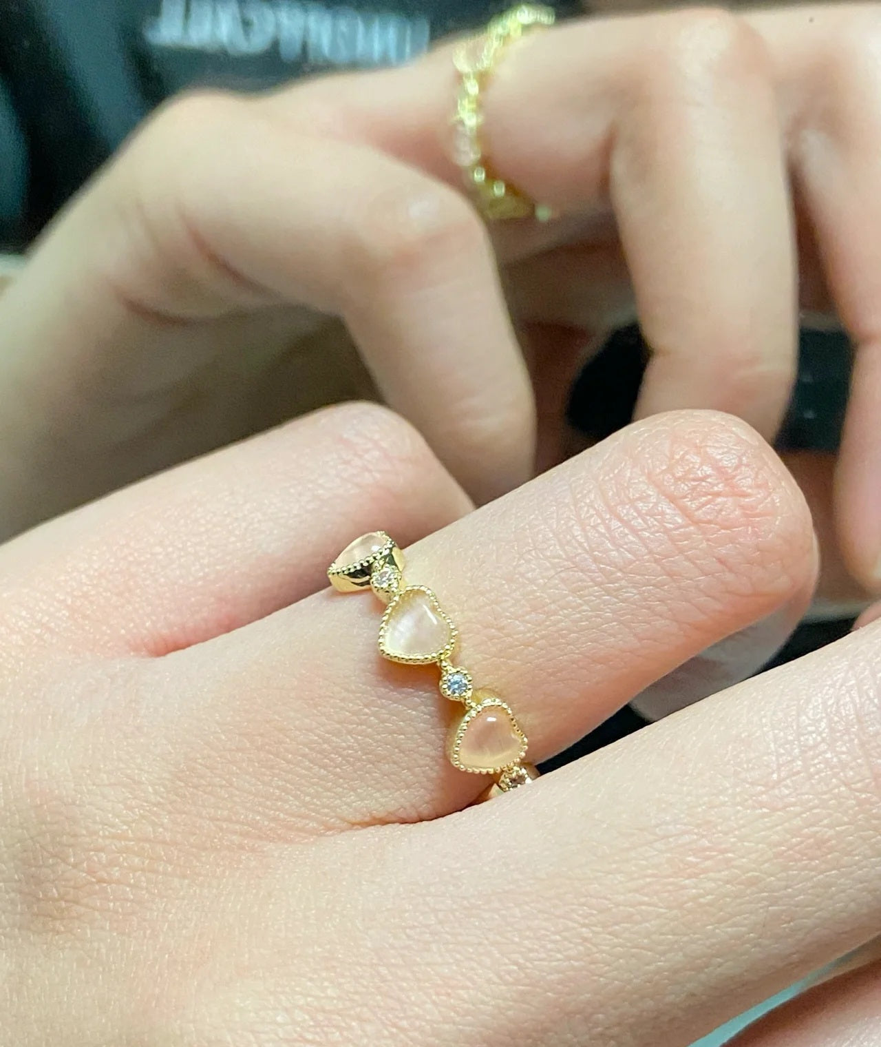 Little heart gold ring