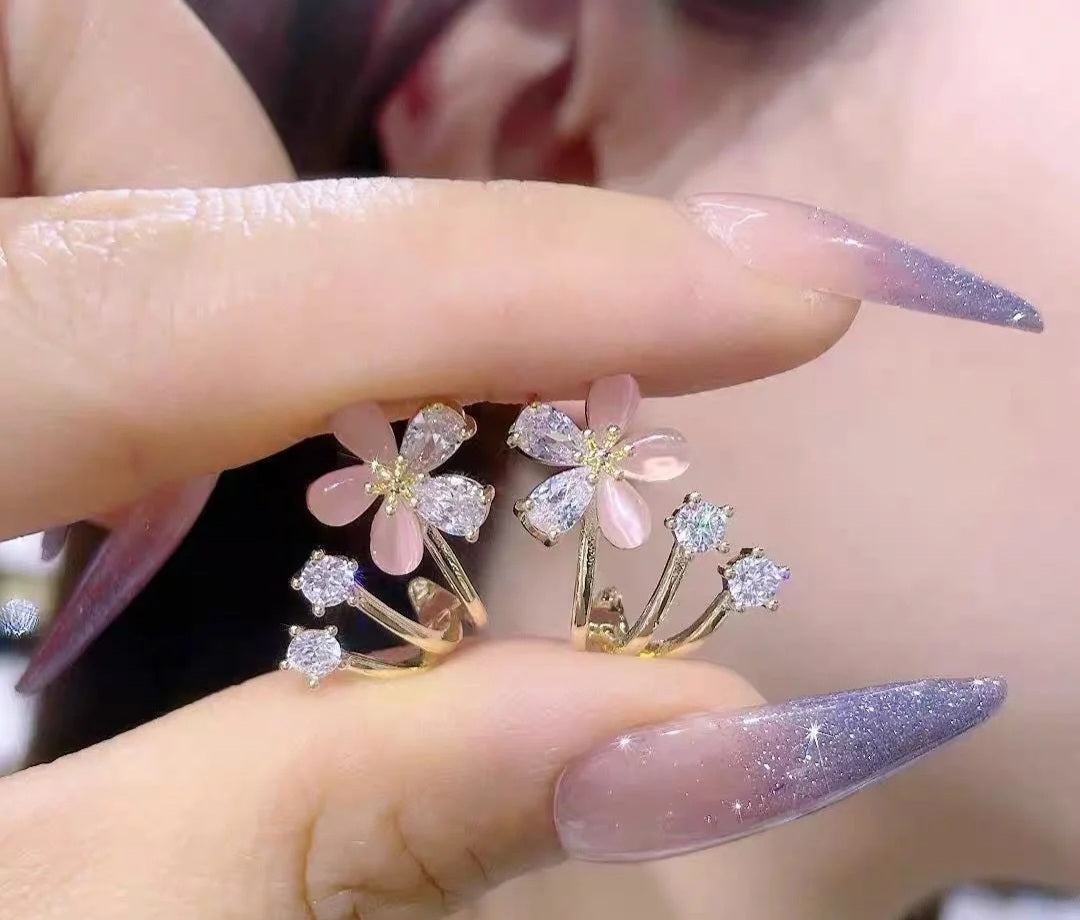 Flower Dimond earrings