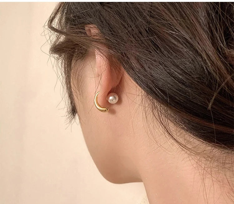 2 in 1 pearl stud