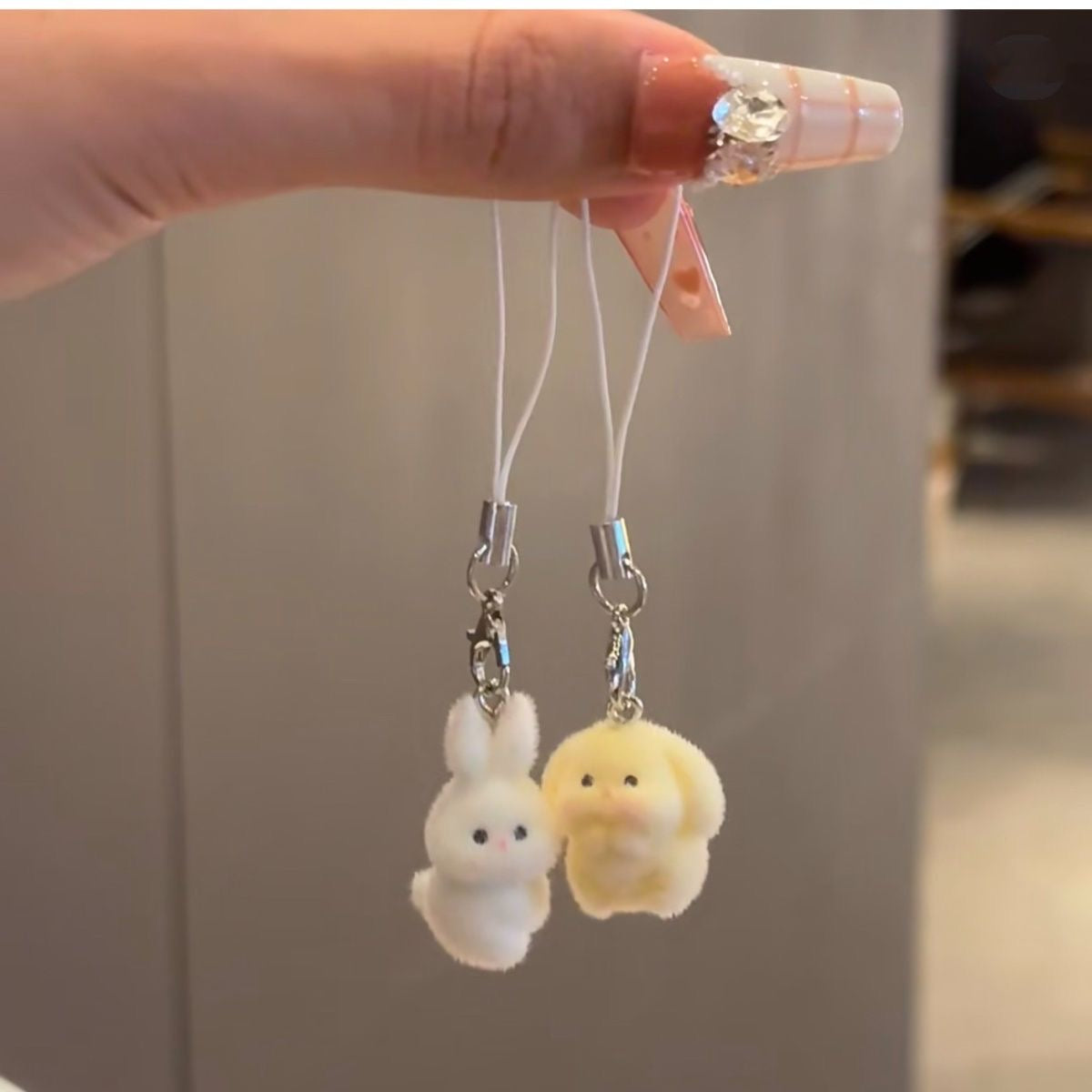 Bunny charm keychain