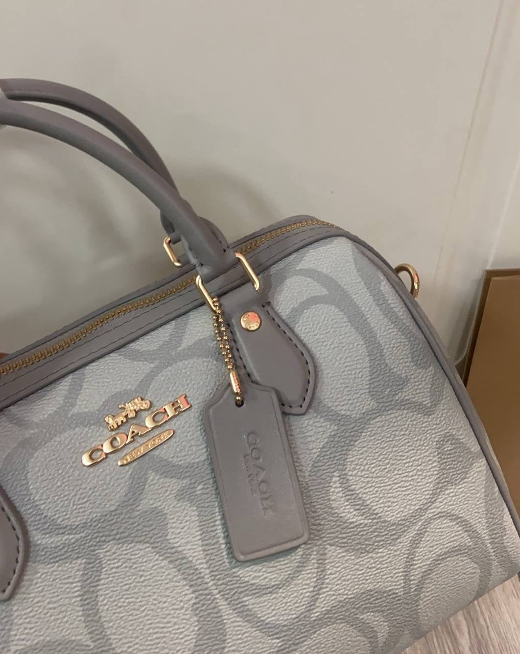 COACH July new product CBM15 3D three-dimensional logo Boston pillow bag