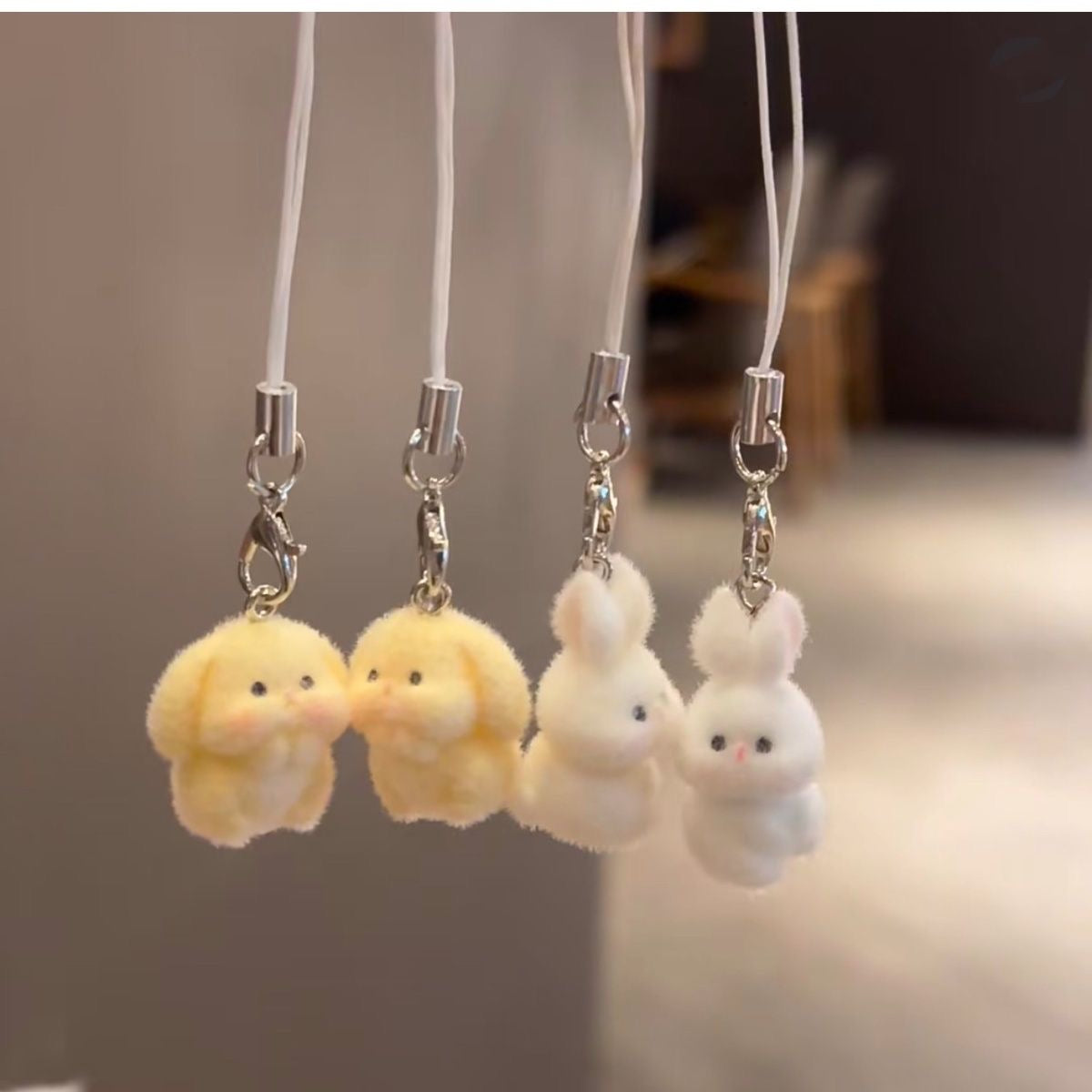 Bunny charm keychain