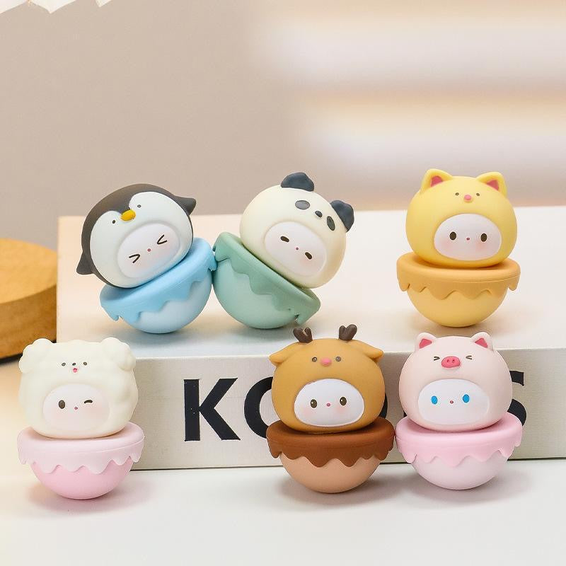 Wobble animal figures toy for desktop random box