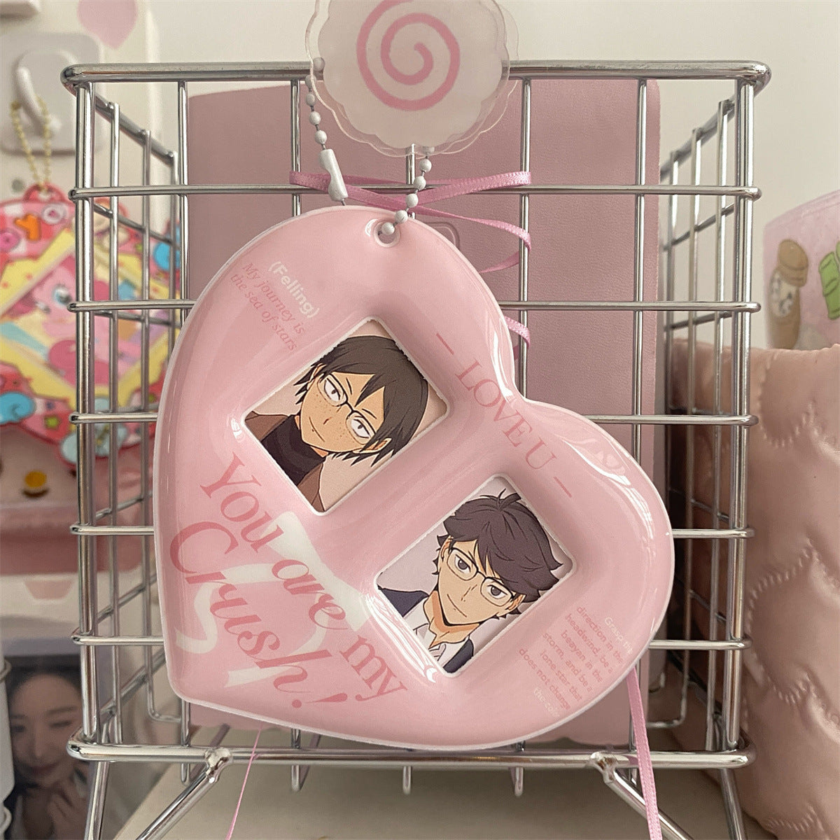 Heart double frame photocard holder