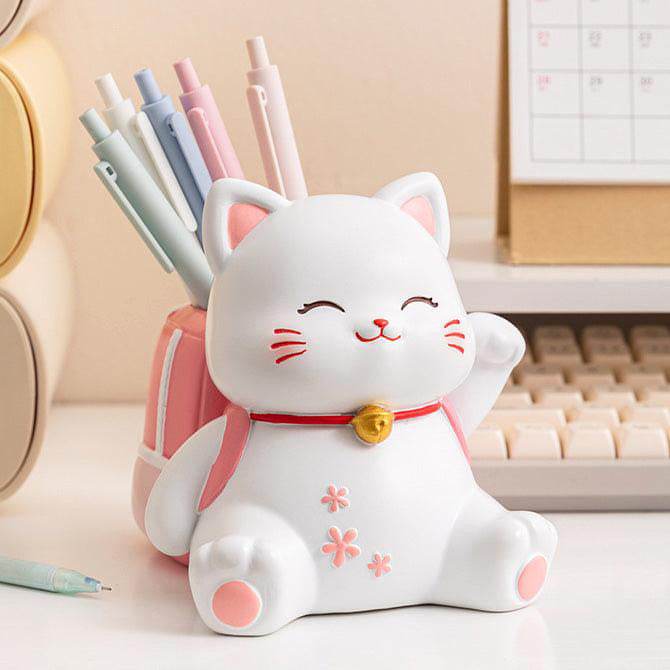Lucky cat stationary box