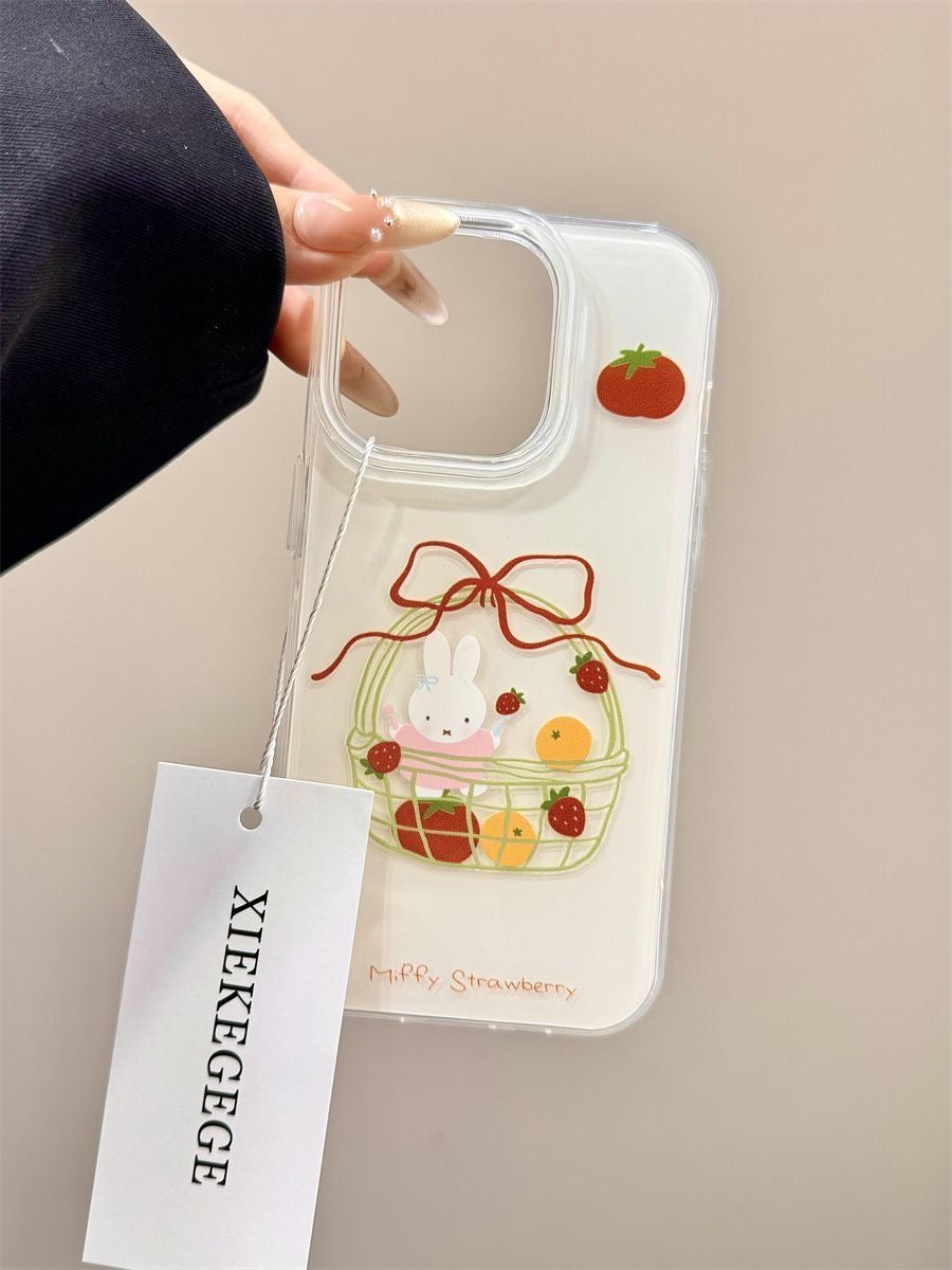 Strawberry Miffy iPhone case without charm
