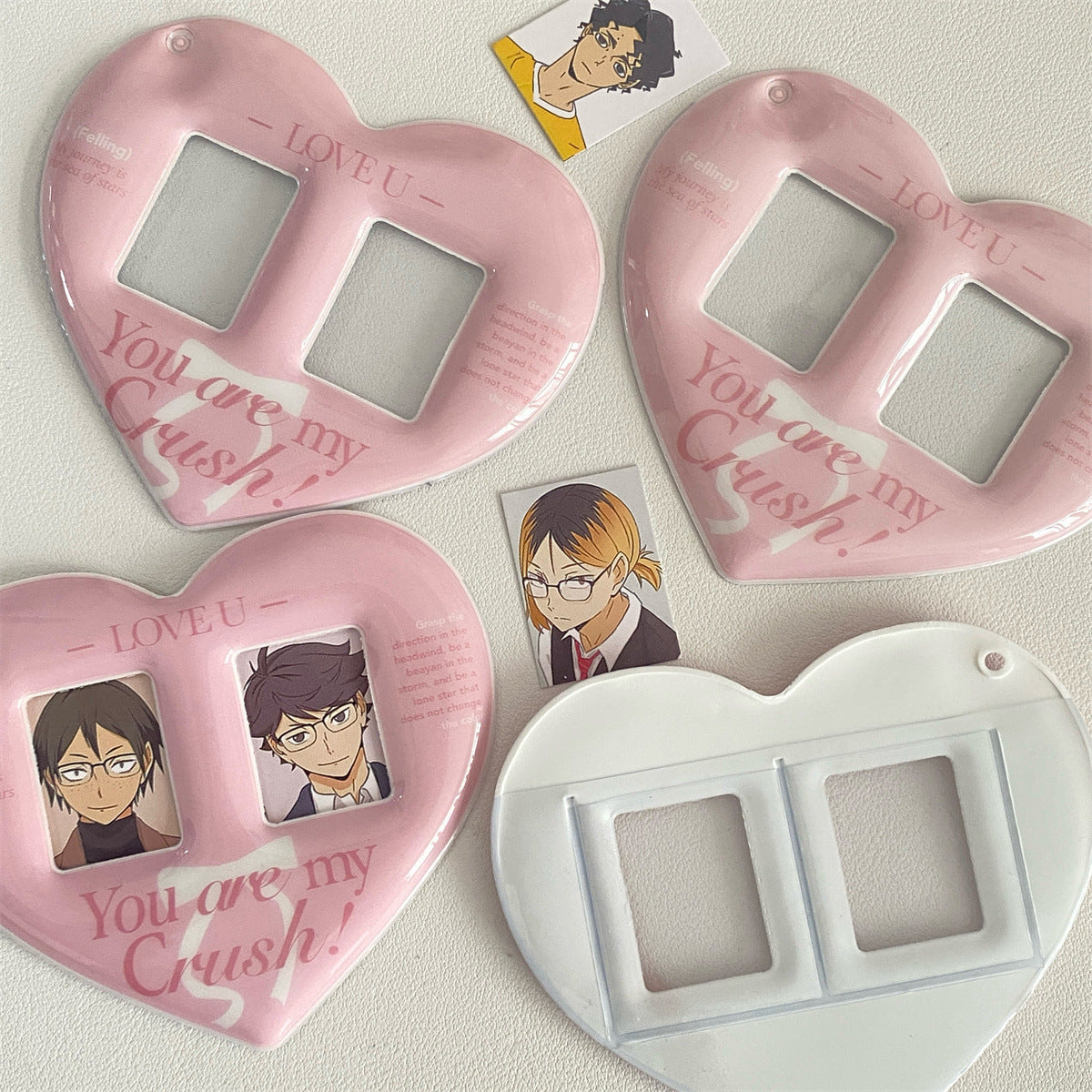 Heart double frame photocard holder