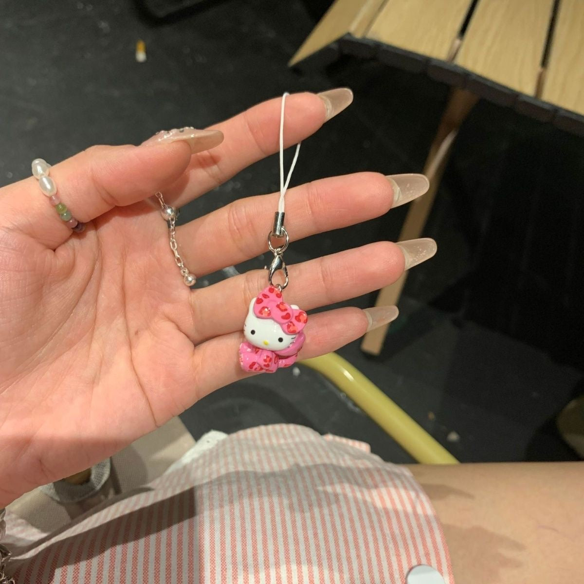 Hello kitty charm keychain