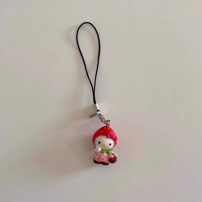 Strawberry hellokitty trendy phone charms