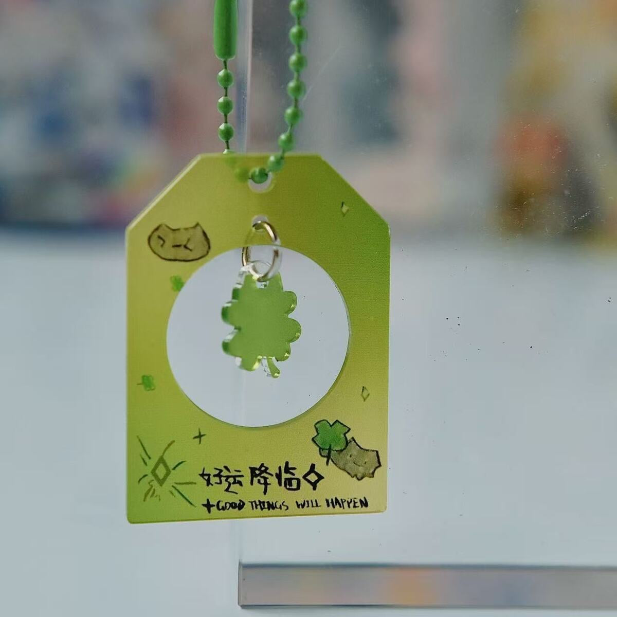Leaf acrylic keychain