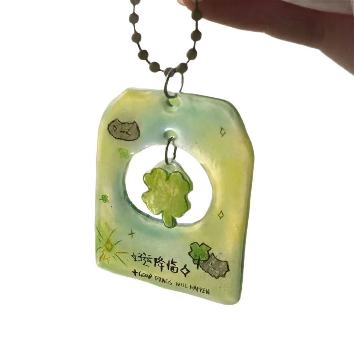 Leaf acrylic keychain
