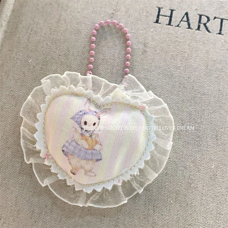 Coquette rabbit keyring