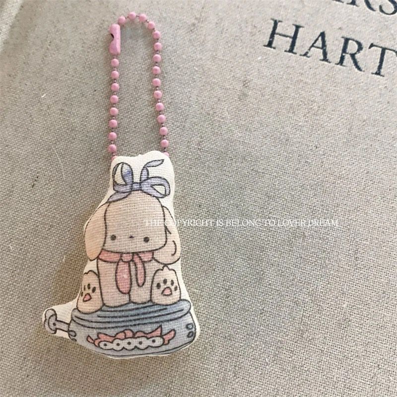 Coquette rabbit keyring