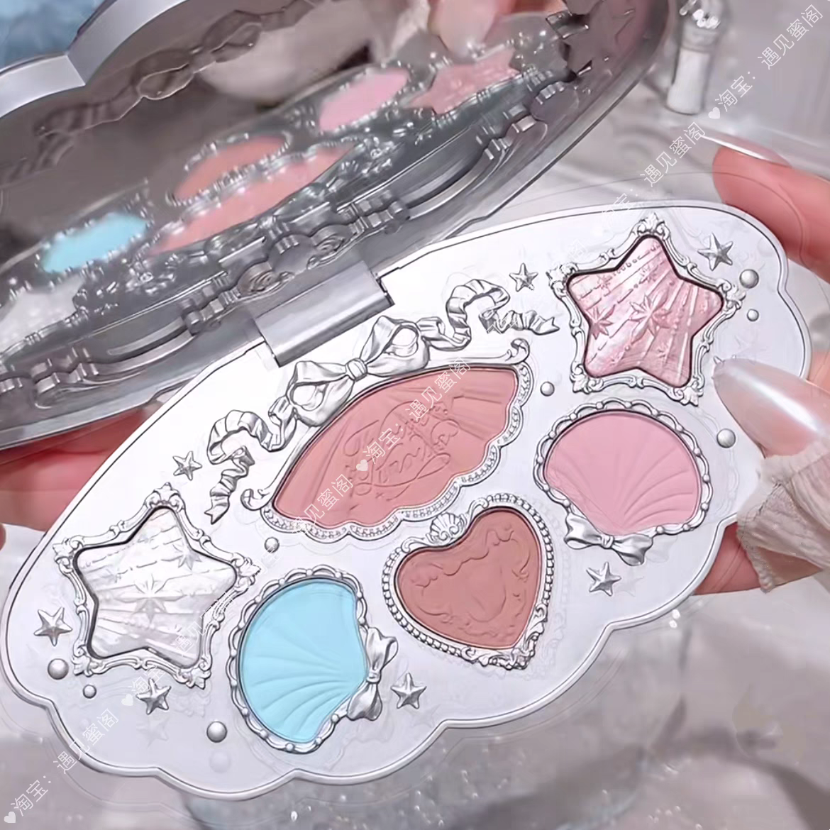 Flower knows shell pearl series six color eyeshadow palette