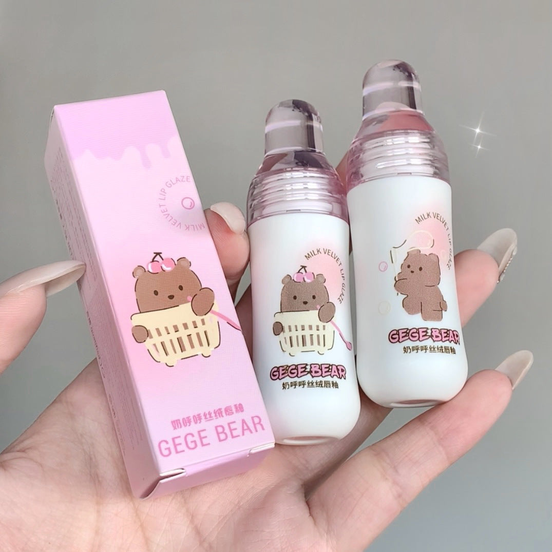 Gege bear milk velvet lip glaze