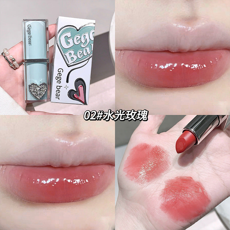 Gege bear crystal water mirror lip glaze