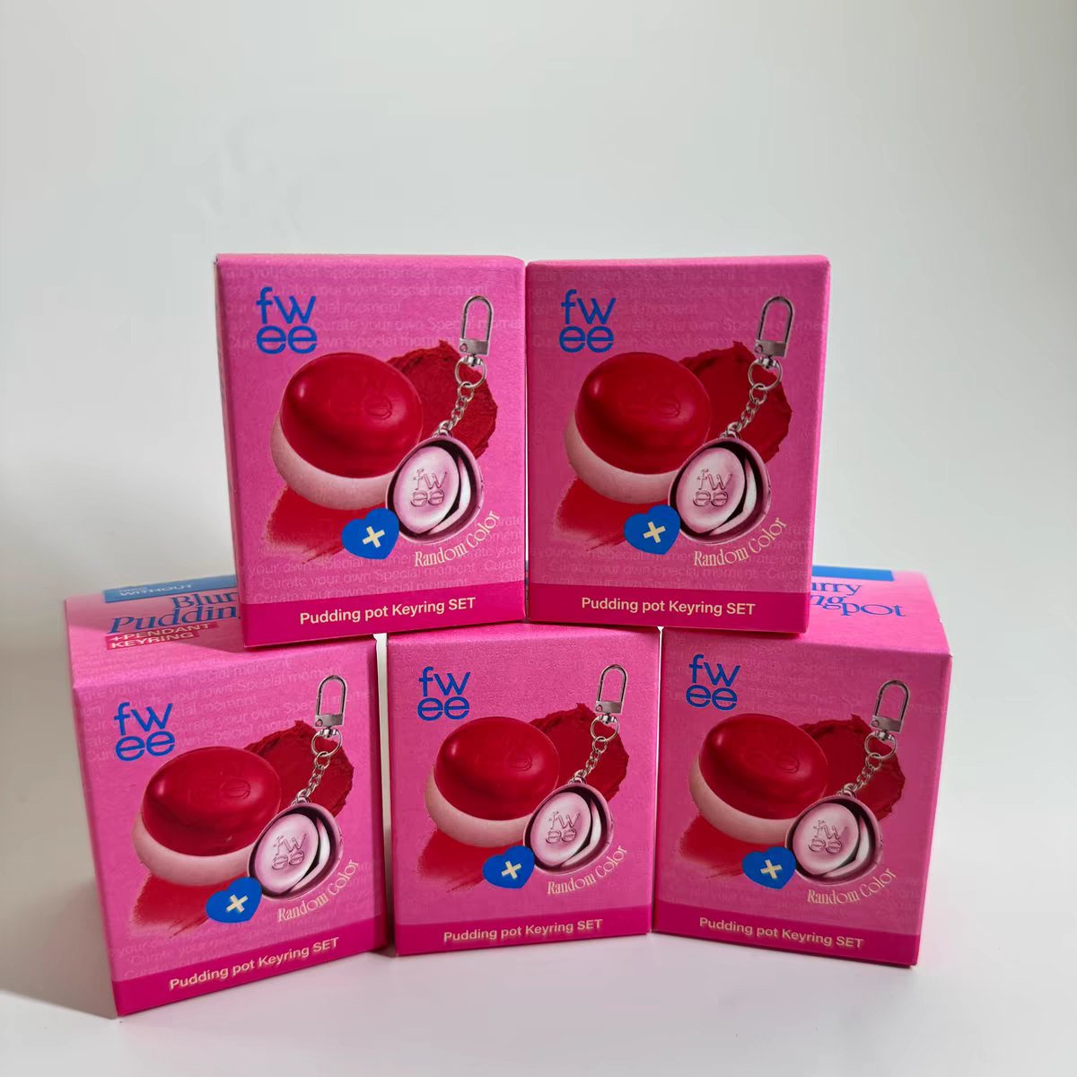 Fwee Lip and cheek Cream Blush lipstick Pudding with keychain