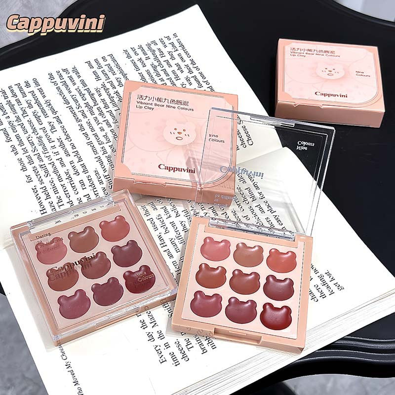Cappuvini vitality bear nine color lip pallate