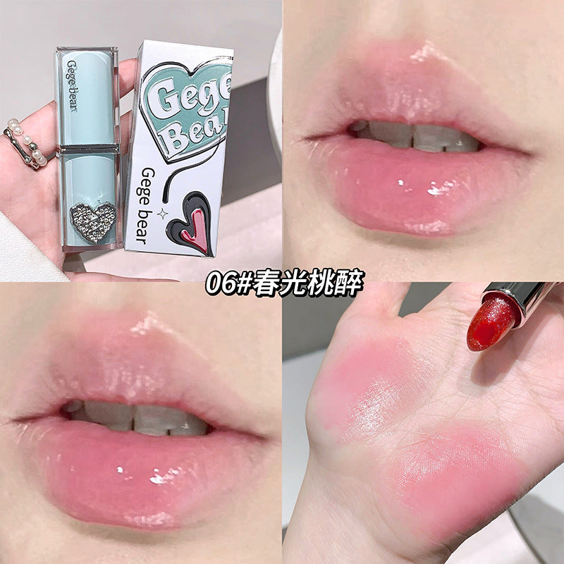 Gege bear crystal water mirror lip glaze