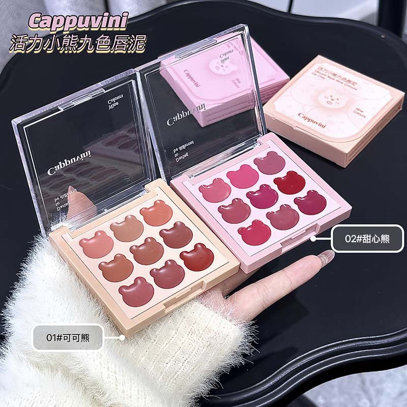 Cappuvini vitality bear nine color lip pallate