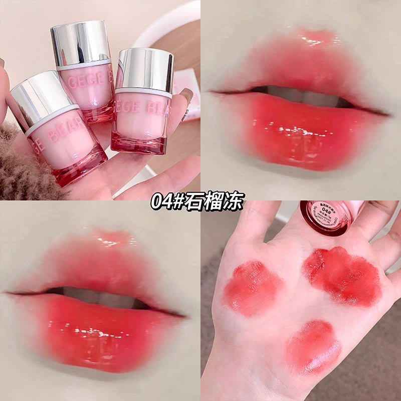 Gege bear crystal lock light frozen mirror lip glaze