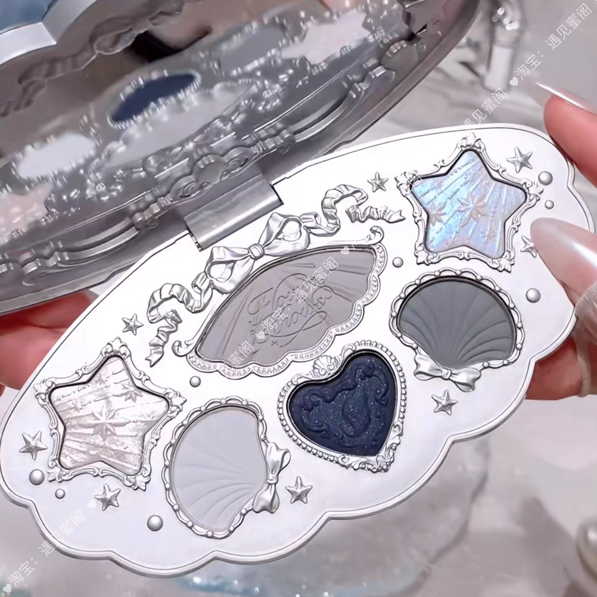 Flower knows shell pearl series six color eyeshadow palette