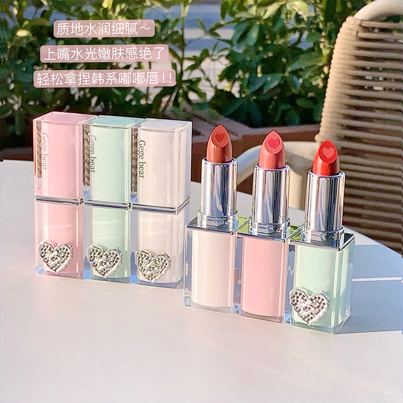 Gege bear crystal water mirror lip glaze