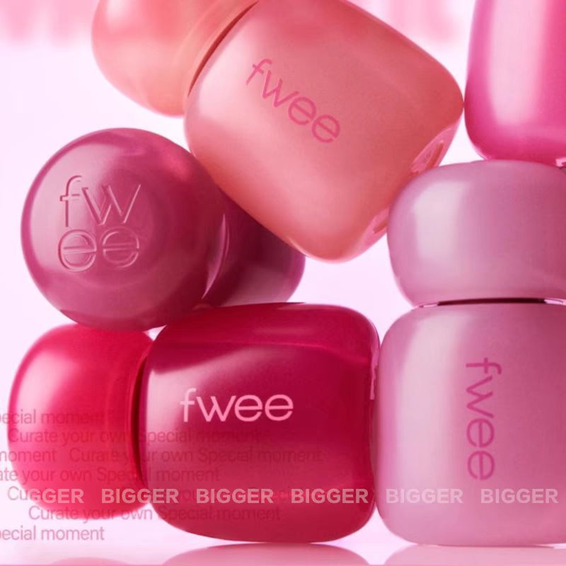Fwee Pink Series semi -watery and semi -matte dewy lip glaze