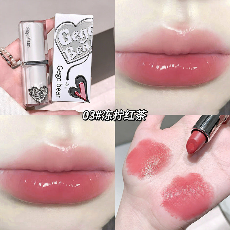 Gege bear crystal water mirror lip glaze