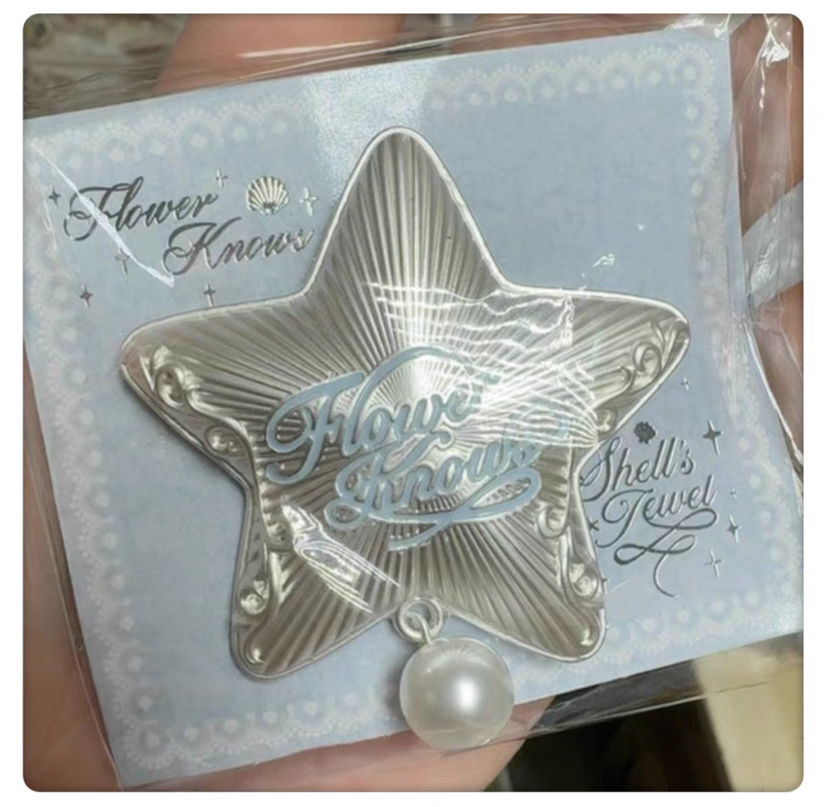 Flower knows shell pearl series hair pin
