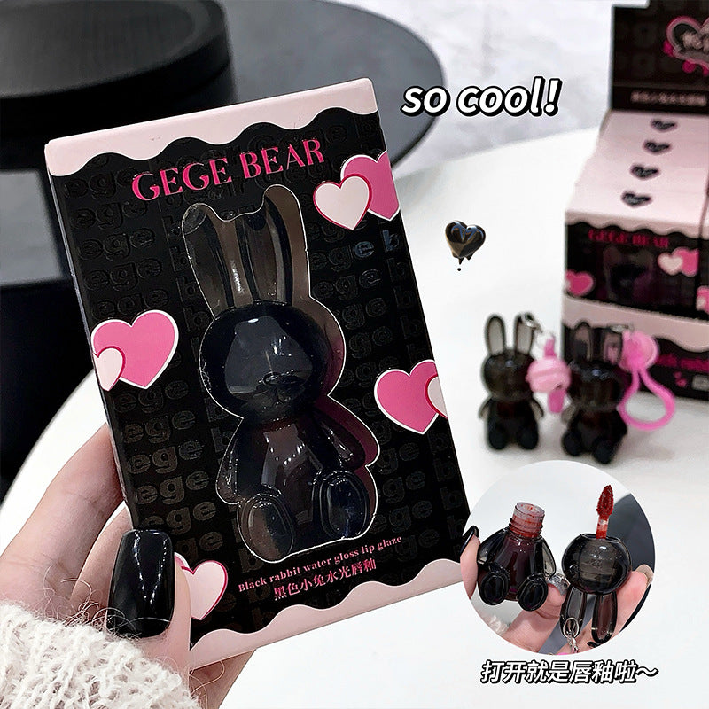Gege bear black bunny water lip glaze