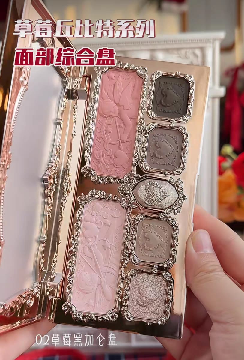 Flower knows Strawberry Cupid Embossed eyeshadow palette