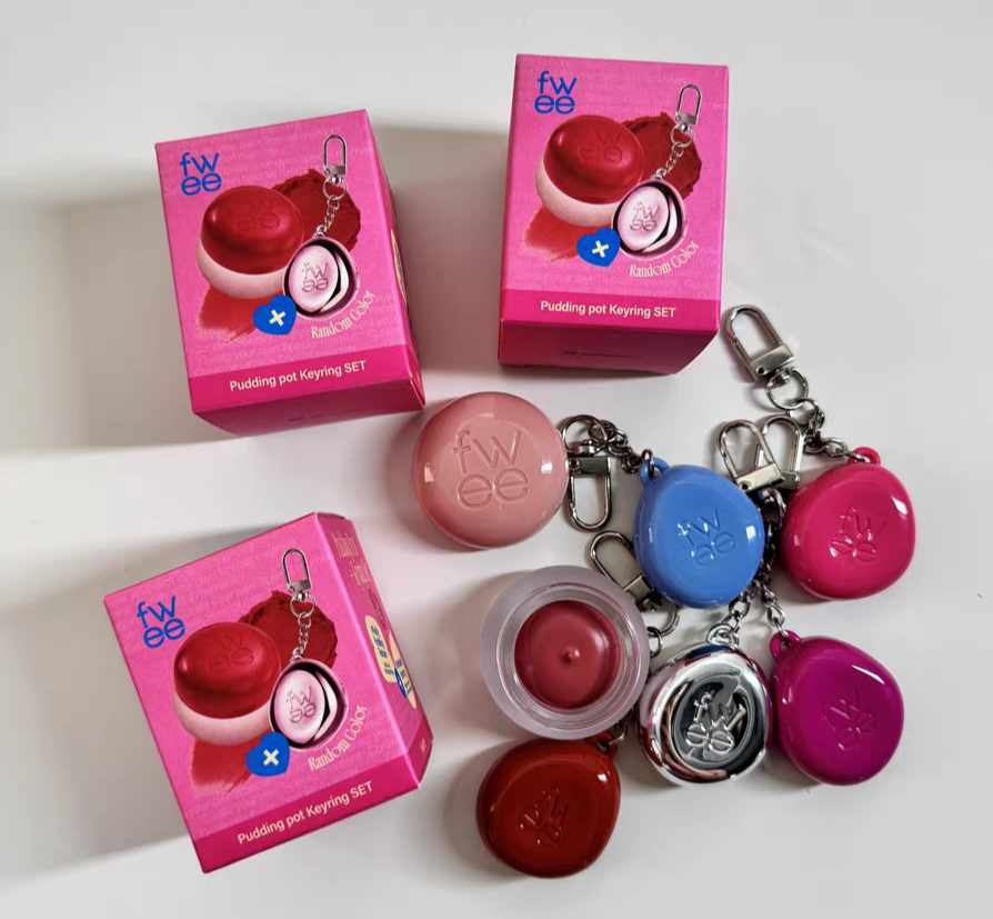 Fwee Lip and cheek Cream Blush lipstick Pudding with keychain