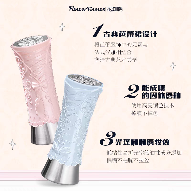 Flower knows Swan ballet water lip glaze